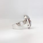 Anillo de Plata con Geoda en Ágata. Vista lateral